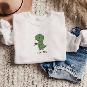 Dinosaur Embroidered Sweatshirt 2D Crewneck Sweatshirt…