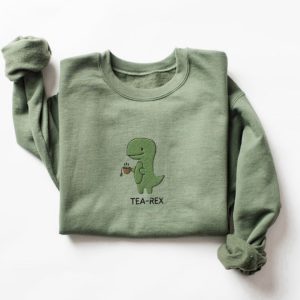 dinosaur embroidered sweatshirt 2d crewneck sweatshirt for family 1 1.jpeg