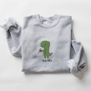 dinosaur embroidered sweatshirt 2d crewneck sweatshirt for family 1 2.jpeg