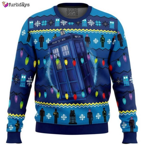 Doctor Who Ugly Knitted Christmas Sweatshirt, Doctor Who Xmas Sweater, Christmas Sweater, Ugly Christmas Sweater