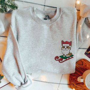 Dog Christmas Sweatshirt Embroidered Xmas Sweater…