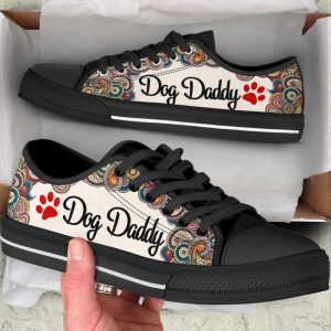 dog daddy paisley low top shoes canvas sneakers casual shoes for men and women dog mom gift 1.jpeg