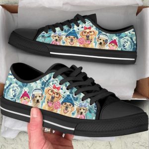 dog labrador flowers pattern low top shoes canvas sneakers casual shoes for men and women dog mom gift 1.jpeg