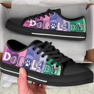 dog lady colorfull low top shoes canvas sneakers casual shoes for men and women dog mom gift 1.jpeg