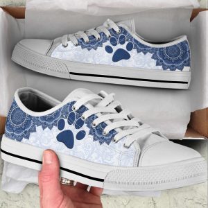 dog lover mandala paw low top shoes canvas sneakers casual shoes for men and women dog mom gift.jpeg