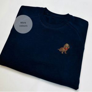 Dog Lovers Embroidered Sweatshirt 2D Crewneck…