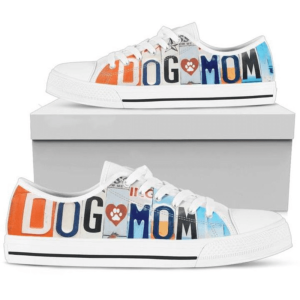 Colorful Popart Dog Mom Low Top…