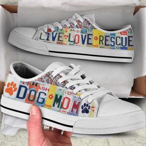 dog mom live love rescure license plates low top shoes canvas sneakers casual shoes for men and women dog mom gift.jpeg