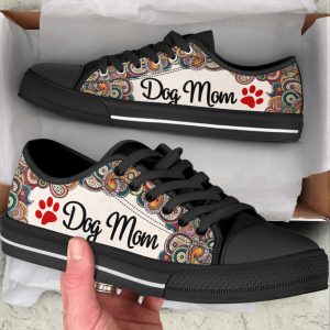 dog mom paisley low top shoes canvas sneakers casual shoes for men and women dog mom gift 1.jpeg