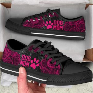 dog mom rose and paw low top shoes canvas sneakers casual shoes for men and women dog mom gift 1.jpeg