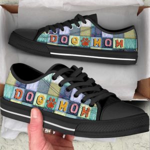 dog mom seamless color low top shoes canvas sneakers casual shoes for men and women dog mom gift.jpeg