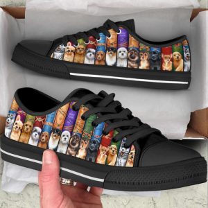 dog on the book low top shoes canvas sneakers casual shoes for men and women dog mom gift.jpeg