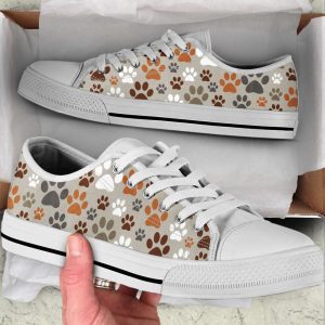 dog paw pattern sk low top shoes canvas sneakers casual shoes for men and women dog mom gift 3.jpeg