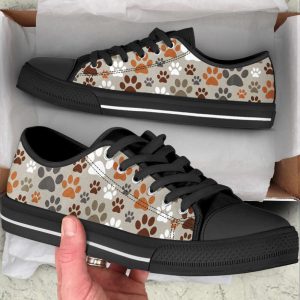 dog paw pattern sk low top shoes canvas sneakers casual shoes for men and women dog mom gift.jpeg