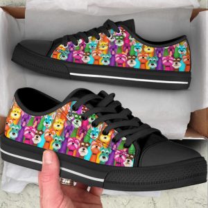 Dog Vertical Low Top Shoes Canvas…