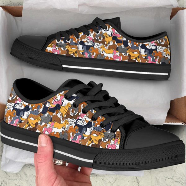 Dogs Lover Pattern Low Top Shoes Canvas Sneakers Casual Shoes