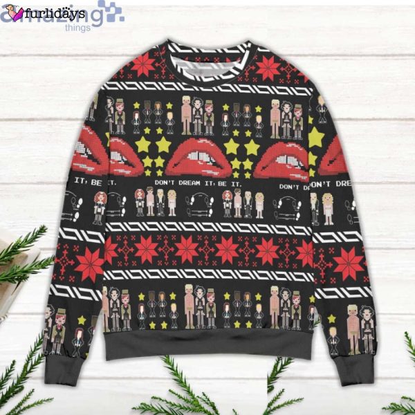 Don’t Dream It Be It Rocky Horror Ugly Knitted Christmas Sweatshirt, Rocky Horror Xmas Sweater, Christmas Sweater, Ugly Christmas Sweater