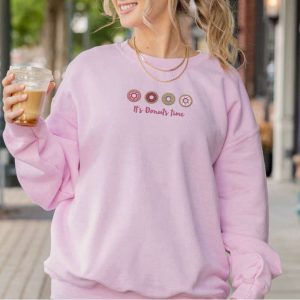 donuts lover embroidered sweatshirt 2d crewneck sweatshirt gift for family sws3230 1.jpeg