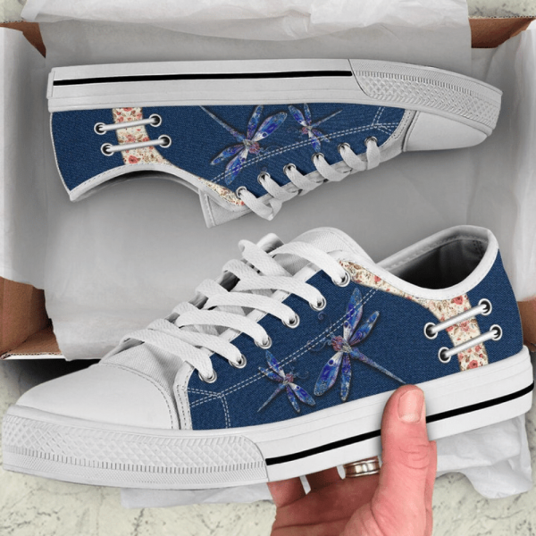 Dragonfly Jean Flower Low Top Shoes  PN206226Sb – Trendy Footwear