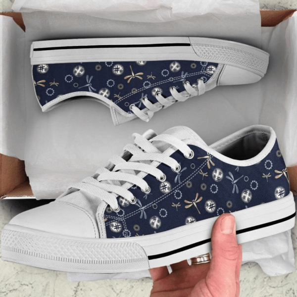 Dragonfly Jean Flower Low Top Shoes  PN206227Sb – Trendy Footwear