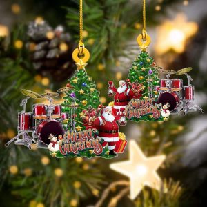 Drum Merry Christmas Ornament Santa Christmas…