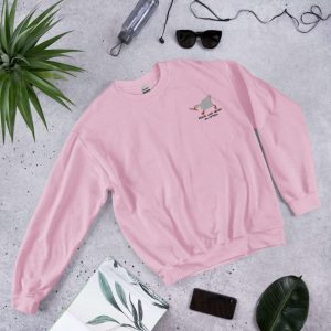 duck with knife embroidered sweatshirt 2d crewneck sweatshirt gift for family sws3897 1.jpeg