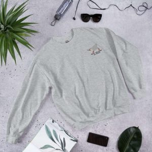 duck with knife embroidered sweatshirt 2d crewneck sweatshirt gift for family sws3897 2.jpeg