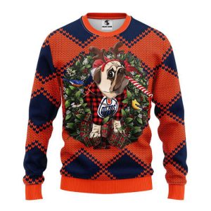 Edmonton Oilers Pub Dog Christmas Ugly…