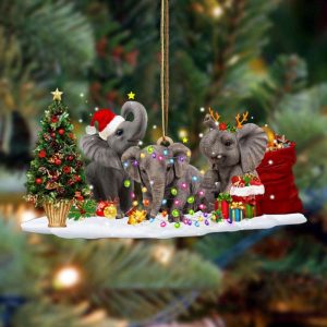 Elephant Christmas Ornament Xmas Holiday Cute…