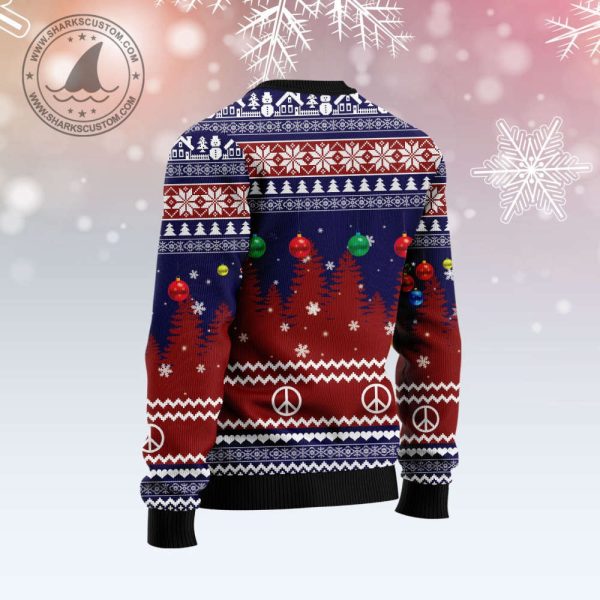 T0511 Elephant Hippie Girl Ugly Christmas Sweater – Noel Malalan