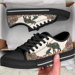 elephant paisley color low top shoes canvas print lowtop casual shoes gift for adults 1.jpeg