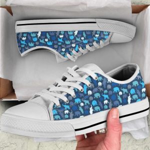 Elephant Pattern Sk Low Top Shoes…