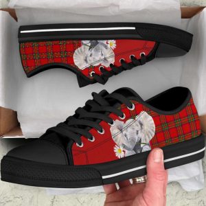 elephant red plaid low top shoes canvas print lowtop trendy fashion casual shoes gift for adults 1.jpeg