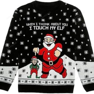 Elf Ugly Christmas Sweater Men Women…