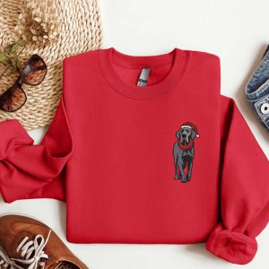 embroidered christmas black labrador retriever sweatshirt gift for dog lover 3.jpeg