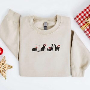 embroidered christmas cat sweatshirt embroidered black cat santa christmas sweater crewneck women christmas sweatshirt ugly christmas 1.jpeg