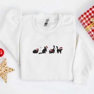 embroidered christmas cat sweatshirt embroidered black cat santa christmas sweater crewneck women christmas sweatshirt ugly christmas 4.jpeg