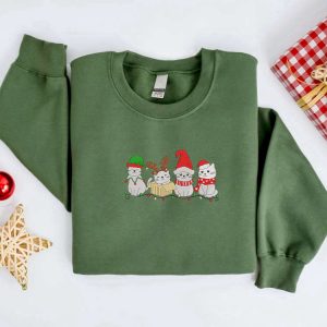 embroidered christmas cat sweatshirt meowy santa christmas sweater for family 3.jpeg