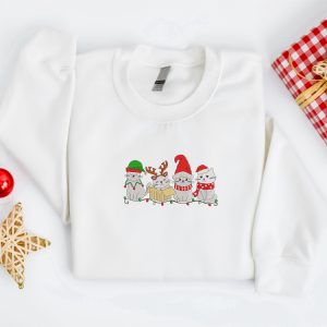 embroidered christmas cat sweatshirt meowy santa christmas sweater for family 5.jpeg