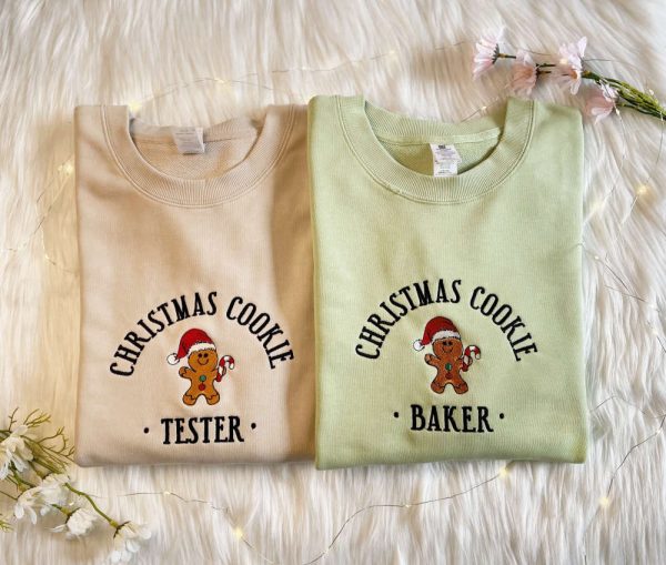 Embroidered Christmas Cookie Baker Gingerbread Sweatshirt Gift For Christmas