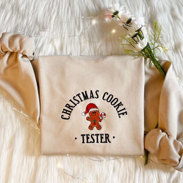 Embroidered Christmas Cookie Baker Gingerbread Sweatshirt Gift For Christmas