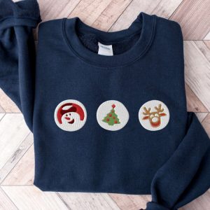 embroidered christmas cookies sweatshirt santa reindeer crewneck for christmas 1 2.jpeg