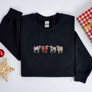 embroidered christmas cow sweatshirt embroidered cows sweater for christmas 5.jpeg