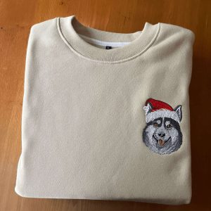 embroidered christmas dog crewneck embroidered siberian husky christmas sweatshirt crewneck women christmas sweatshirt ugly christmas 3.jpeg