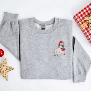 embroidered christmas dog sweatshirt bulldog christmas sweaterchristmas sweatshirt 2.jpeg