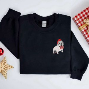 embroidered christmas dog sweatshirt bulldog christmas sweaterchristmas sweatshirt 4.jpeg