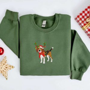 embroidered christmas dog sweatshirt embroidered beagle dog christmas sweatshirt women christmas sweatshirt christmas crewneck sweater shirt 1.jpeg