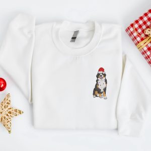 embroidered christmas dog sweatshirt embroidered bernese mountain dog santa christmas sweater crewneck women christmas shirt ugly christmas 5.jpeg