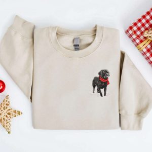 embroidered christmas dog sweatshirt embroidered black labrador christmas sweater crewneck women christmas sweatshirt ugly christmas 1.jpeg