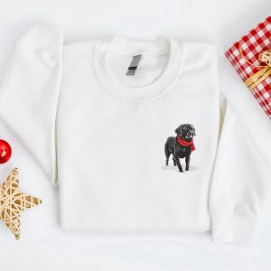 embroidered christmas dog sweatshirt embroidered black labrador christmas sweater crewneck women christmas sweatshirt ugly christmas.jpeg